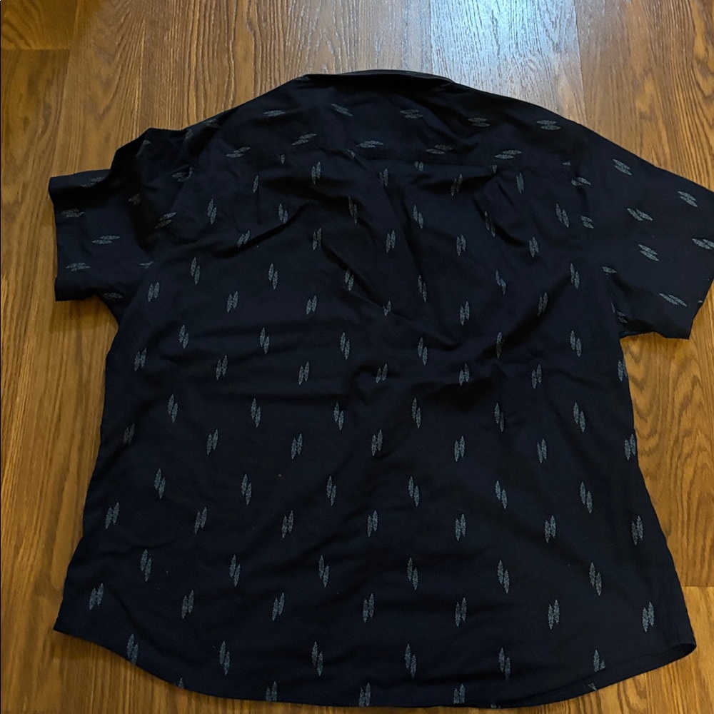 Goodfellow & Co Navy Patterned Button Down Shirt - image 3